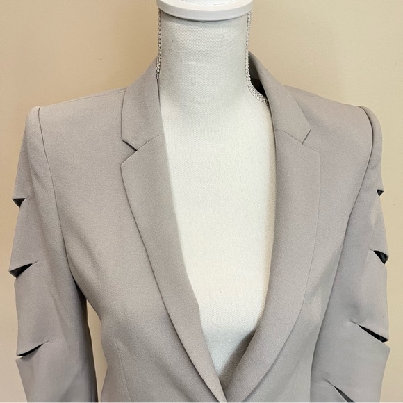 BCBGMAXAZRIA Brent Blazer - Silver Dove - Cutout Sleeves - Picture 4 of 14